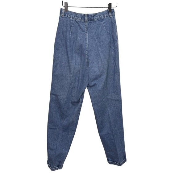 Vintage Calvin Klein Sport High Rise Pleated Mom Jeans Tapered Rolled Cuff - Picture 2 of 10